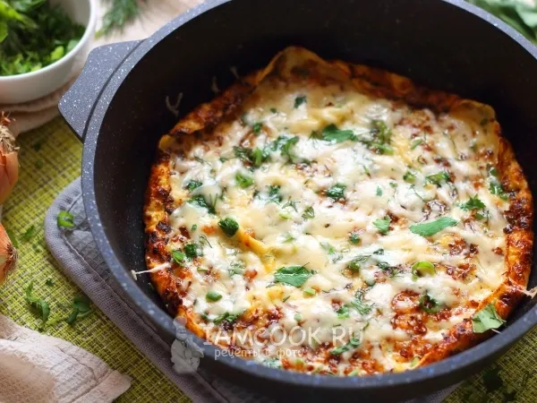 Фото блюда: Омлет с луком и сыром