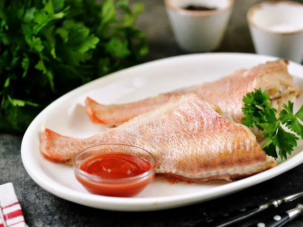 Фото блюда: Отварной морской окунь