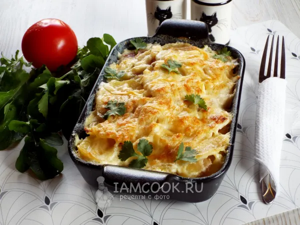 Фото готового блюда: Картофельный гратен с беконом