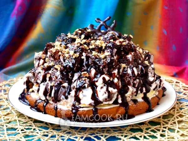 Фото блюда: Торт «Графские развалины» со сметаной