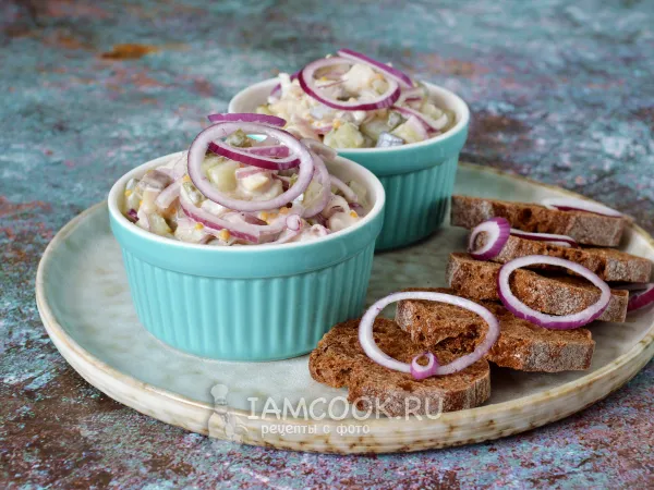 Фото готового блюда: Селедка по-французски