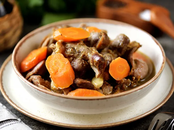 Фото готового блюда: Куриные желудки в рукаве для запекания в духовке