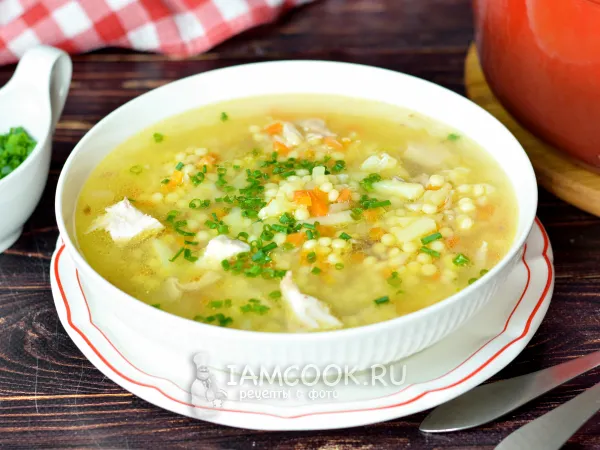 Фото блюда: Суп с птитимом и курицей