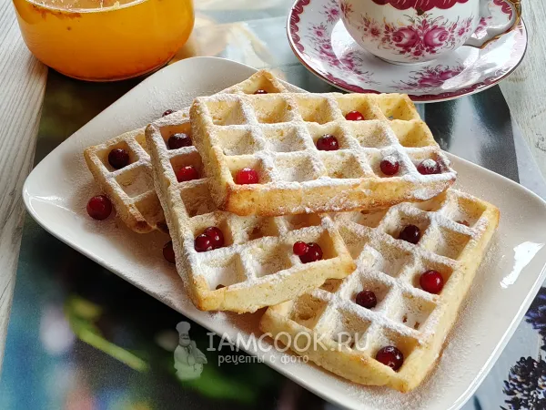 Фото блюда: Творожные вафли в духовке