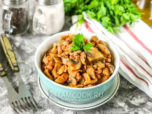 Фото блюда: Подлива с мясом и грибами