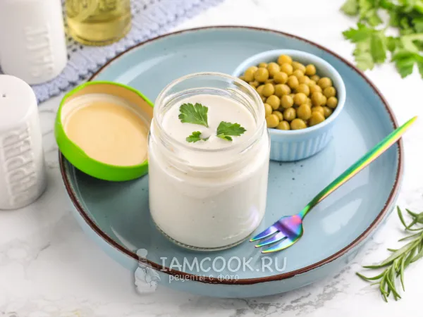 Фото блюда: Майонез из зеленого горошка (постный)