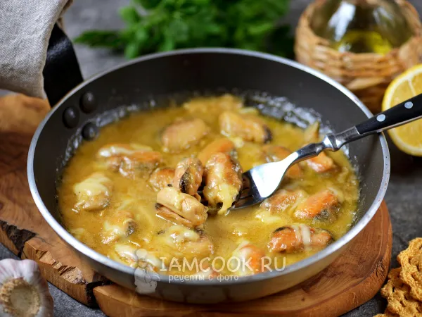 Фото блюда: Мидии в горчичном соусе