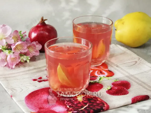 Фото блюда: Компот из айвы и граната