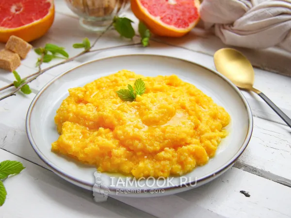 Фото блюда: Пшенная каша с тыквой на кокосовом молоке