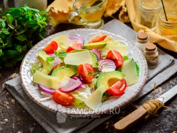 Фото блюда: Салат из авокадо и красного лука