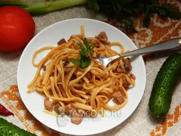 Фото блюда: Лапша с мясом