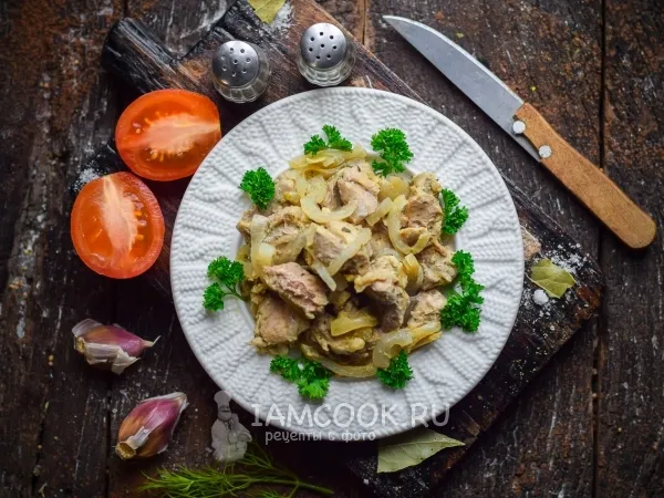 Фото блюда: Свинина кусочками в фольге в духовке