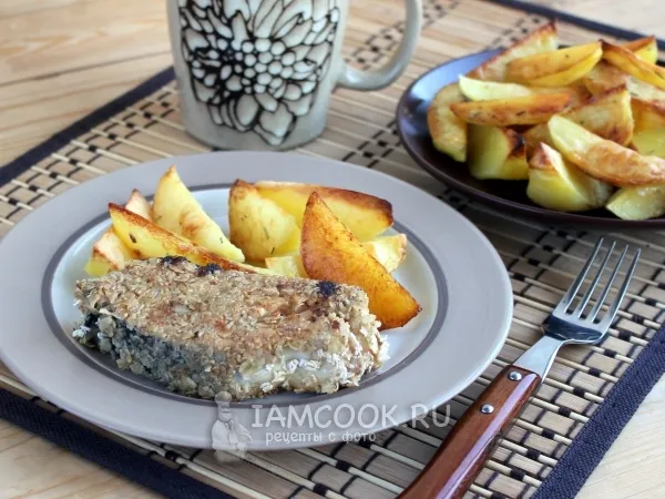 Фото блюда: Горбуша жареная на сковороде