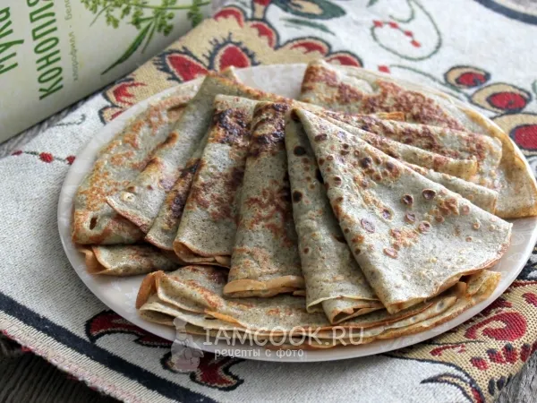 Фото блюда: Блины с конопляной мукой
