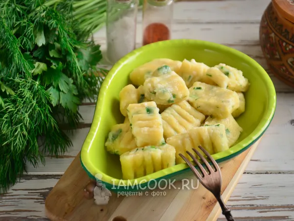 Фото блюда: Ленивые вареники с творогом и зеленью