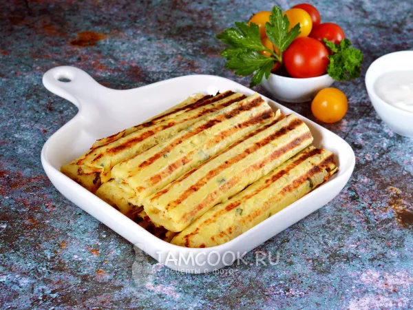 Фото готового блюда: Сырные вафли на гриле