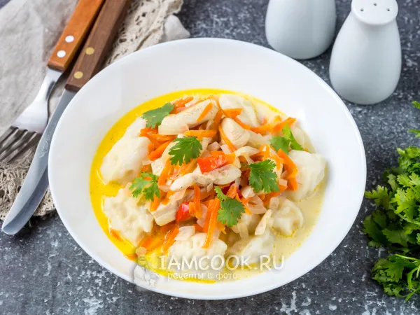Фото блюда: Галушки с курицей