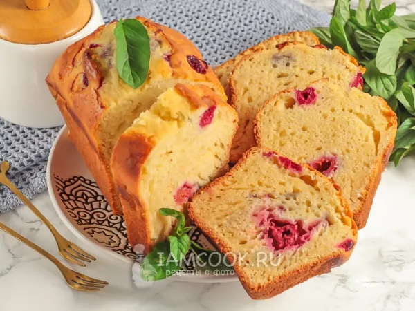 Фото блюда: Кекс с вишней на кефире