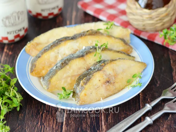 Фото блюда: Палтус жареный на сковороде