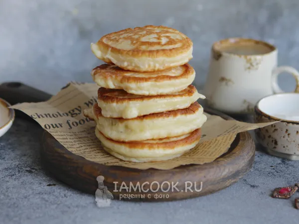 Фото блюда: Оладьи на пшеничной закваске и кефире