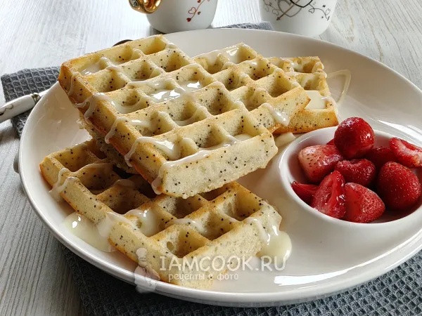 Фото готового блюда: Вафли на кефире в духовке