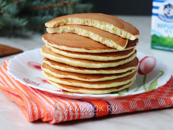 Фото блюда: Панкейки на сливках