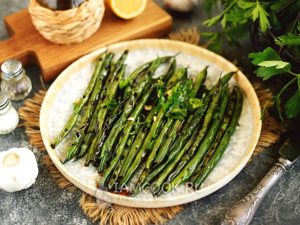 Фото блюда: Стручковая фасоль на гриле