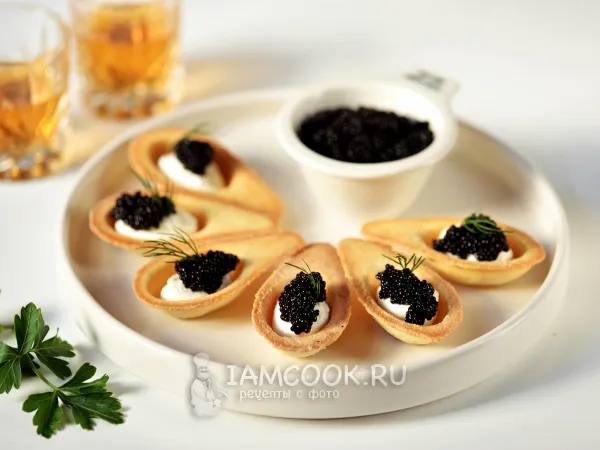 Фото блюда: Тарталетки с черной икрой