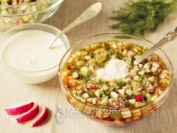 Фото блюда: Окрошка с говядиной