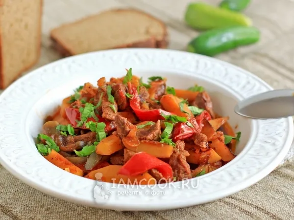 Фото готового блюда: Азу с болгарским перцем