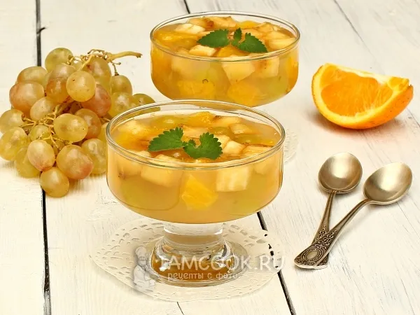 Фото готового блюда: Фрукты в чайном желе