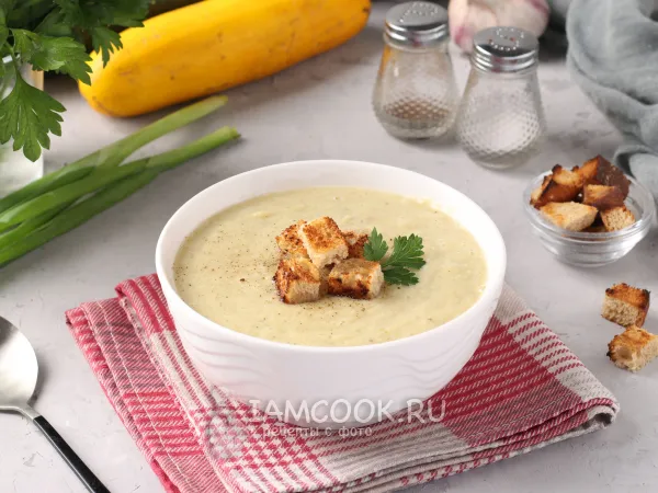 Фото блюда: Суп-пюре из кабачков и курицы