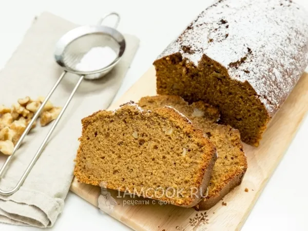 Фото готового блюда: Кофейный кекс с корицей и орехами