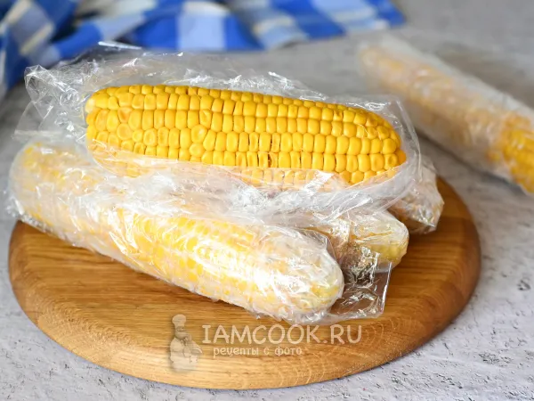 Фото блюда: Кукуруза в початках на зиму (замороженная)