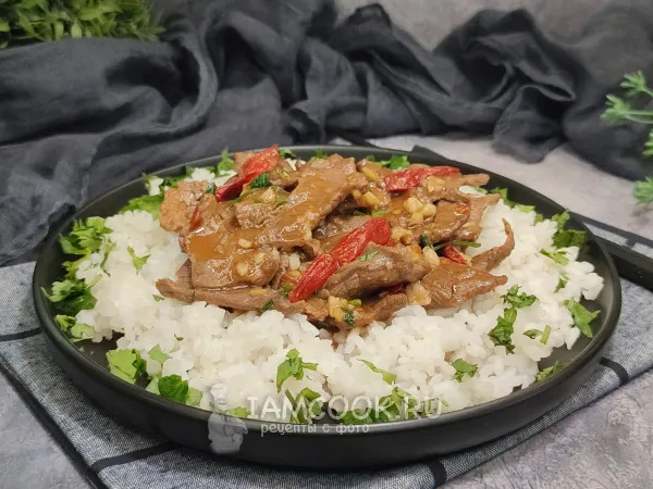 Фото блюда: Говядина в остром соусе по-китайски