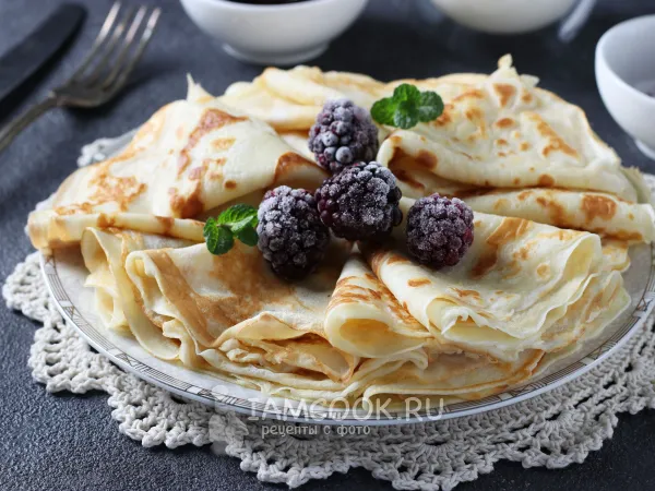 Фото готового блюда: Блины «Вологодское кружево» на кефире