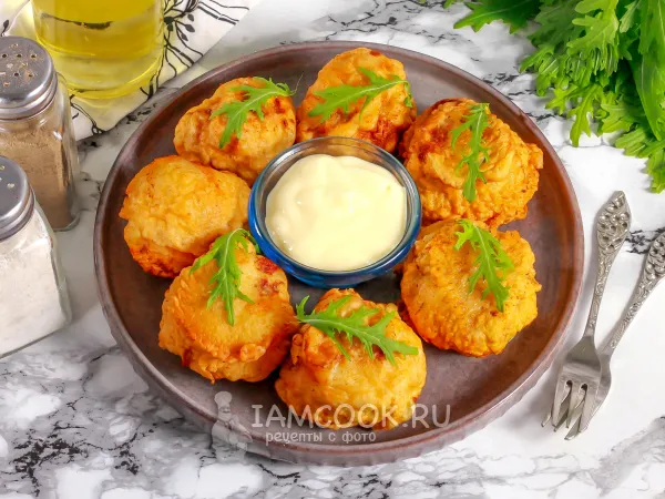 Фото готового блюда: Пончики с мясом