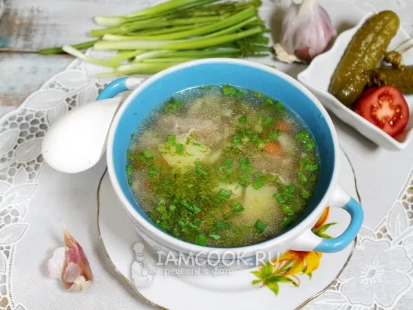 Фото готового блюда: Рассольник с тушенкой