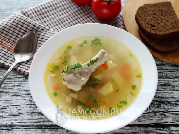 Фото готового блюда: Пшенный кулеш с ребрышками и копченой грудинкой