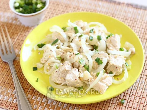 Фото готового блюда: Индейка кусочками в духовке