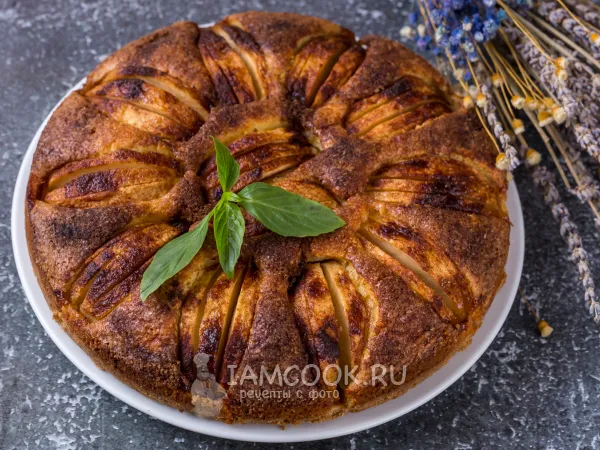 Фото блюда: Пирог из двух видов теста (с яблоками)