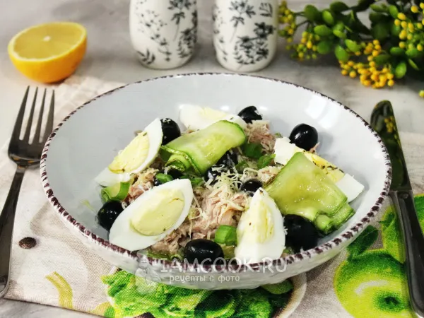 Фото блюда: Салат с тунцом и кабачками по-итальянски