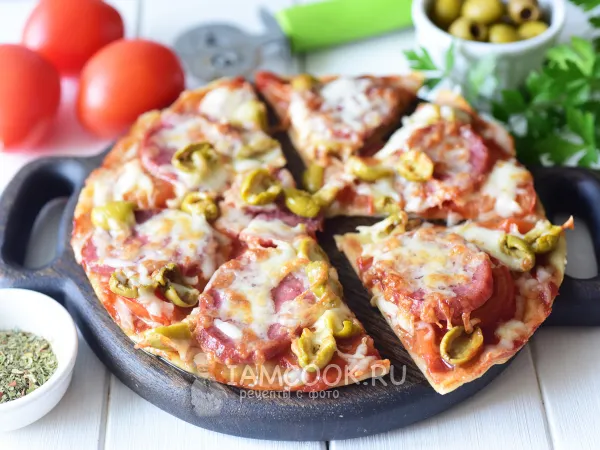 Фото блюда: Пицца в аэрогриле