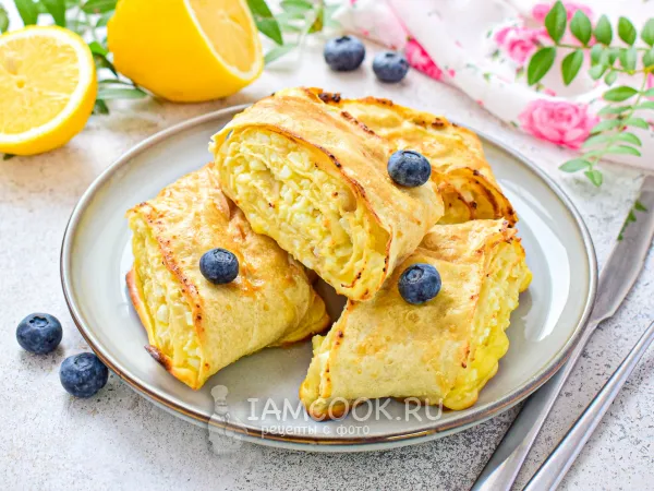 Фото блюда: Лаваш с творожной начинкой