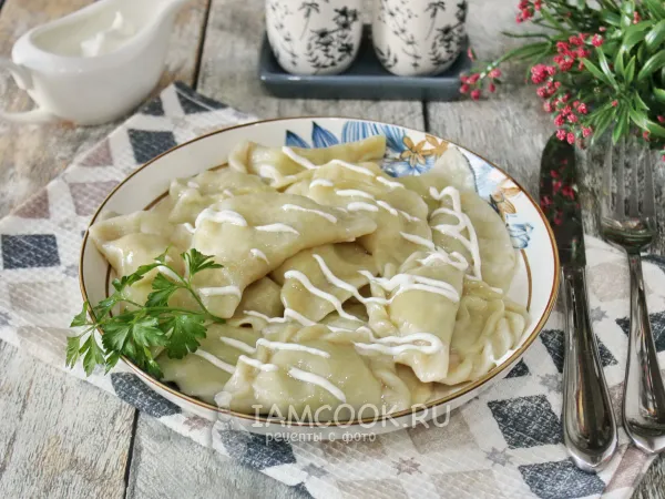 Фото блюда: Вареники с картошкой и яйцом