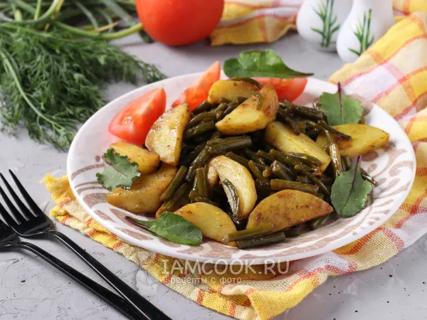 Фото готового блюда: Картошка с чесночными стрелками