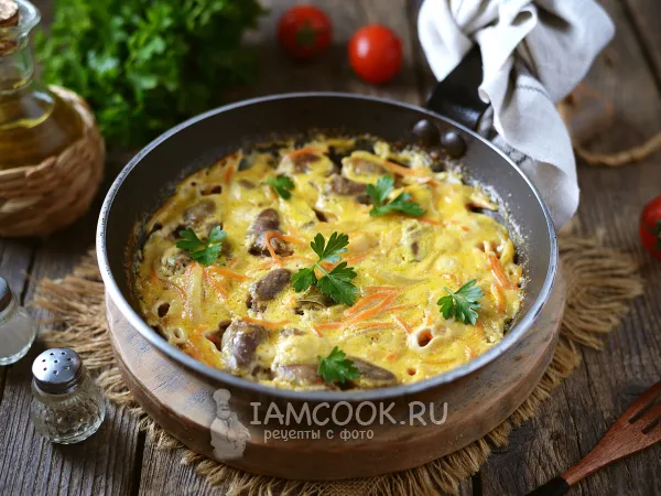 Фото готового блюда: Куриные сердечки в сметане в духовке