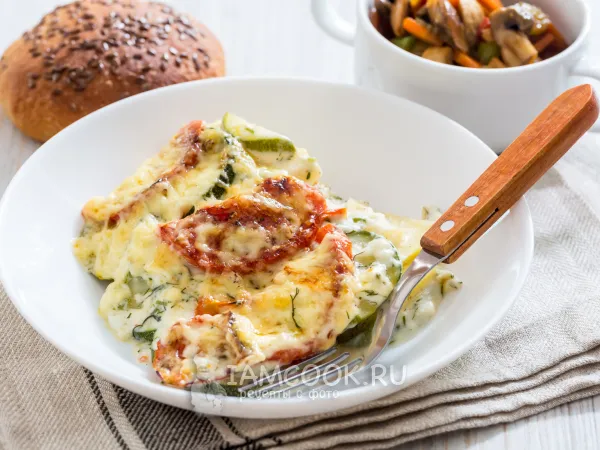 Фото блюда: Запеканка из кабачков, картофеля и помидоров