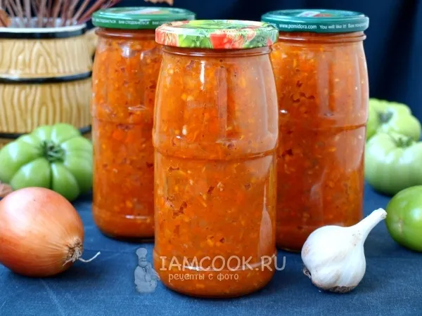 Фото блюда: Икра из зелёных помидоров на зиму