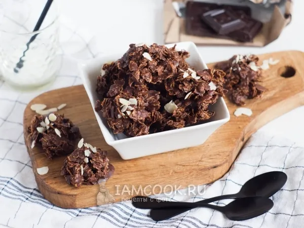 Фото блюда: Конфеты из шоколада с кукурузными хлопьями